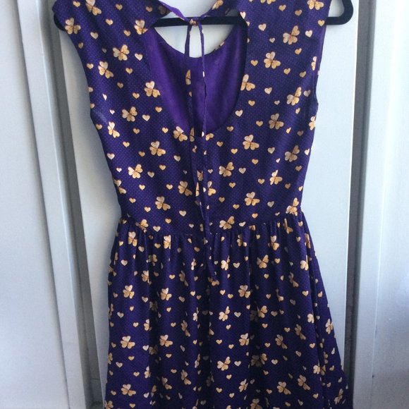 Sugar+Lips purple and gold summer dress - Picture 3 of 4